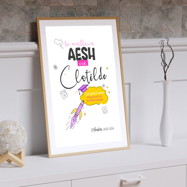 Affiche école | cadeau meilleur(e) maître(sse), atsem, aesh et nounou