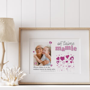 Cadeau mamie ; affiche poster on t'aime mamie