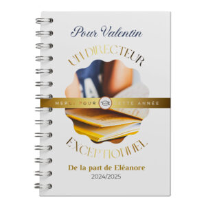 Carnet/livre directeur merci pour cette année à personnaliser