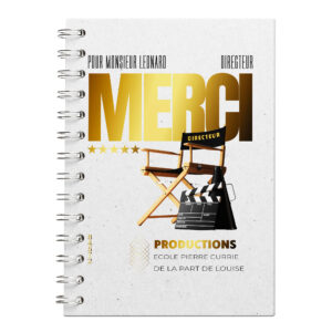 Carnet/livre directeur d'école personnalisé thème cinéma