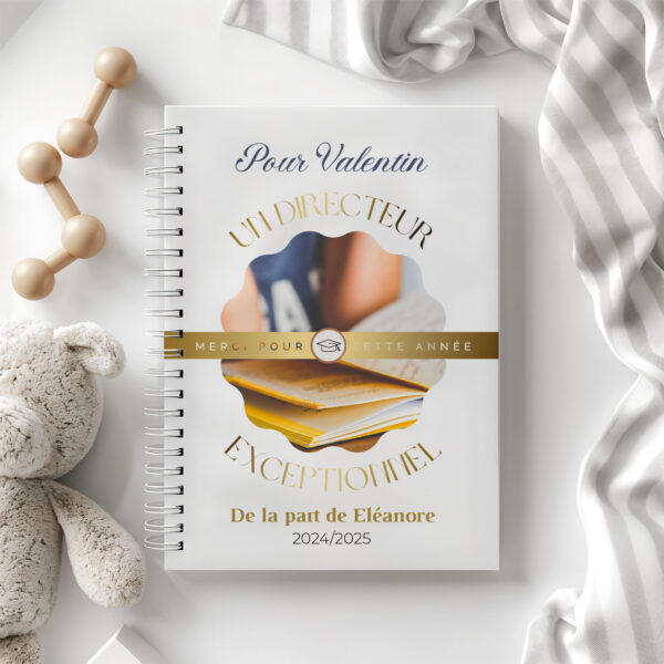 Carnet/livre directeur merci pour cette année à personnaliser