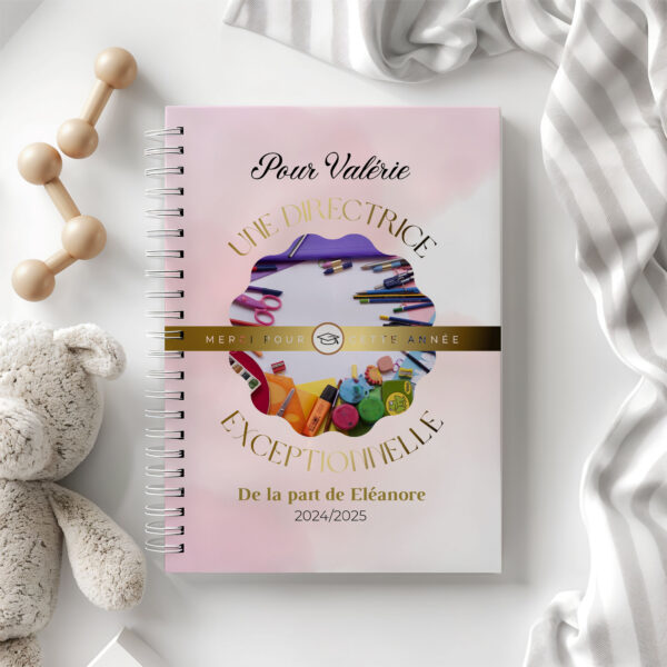Carnet/livre directrice merci pour cette année à personnaliser