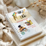 Carnet/livre merci maître personnalisé avec les prénoms