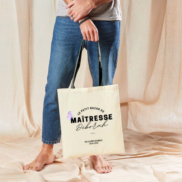 Cadeau sac le petit bazar personnalisé avec prénom au choix