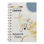 Carnet/livre notebook thank you pour un Maître