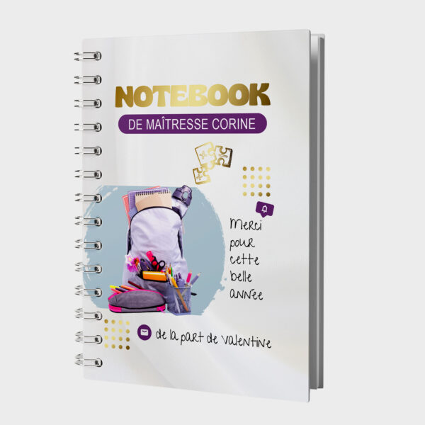 Notebook maîtresse merci pour cette belle année
