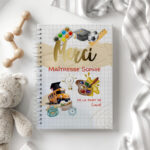 Carnet/livre rigide merci maîtresse avec illustration école