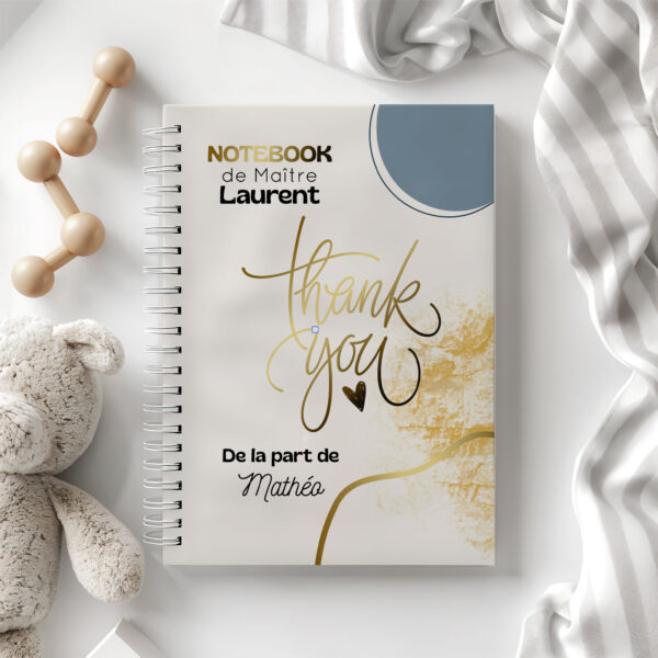 Carnet/livre notebook thank you pour un Maître