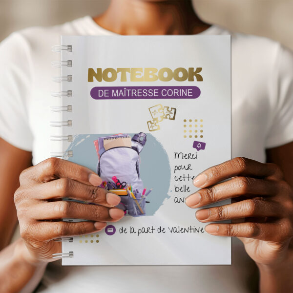 Notebook maîtresse merci pour cette belle année