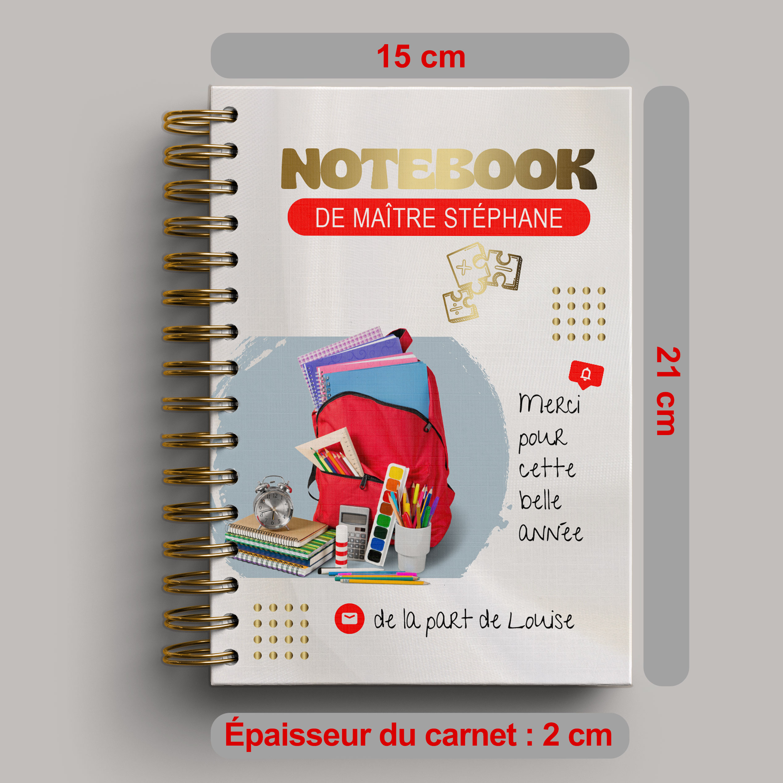 Notebook Maître merci pour cette belle année